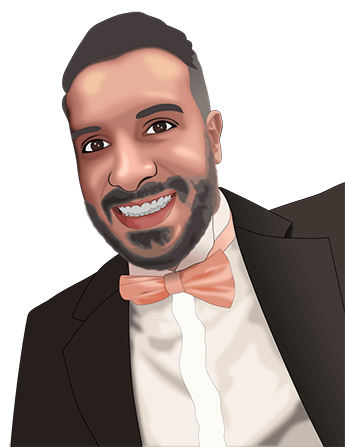 Man with suit avatar smiling